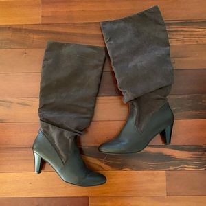 [ZARA] Brown Leather and Suede Boots